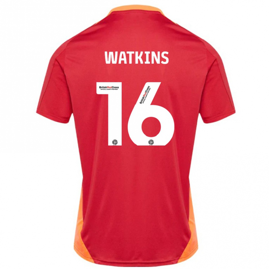 נשים כדורגל Zoe Watkins #16 כחול אוף לבן הרחק ג'רזי 2024/25