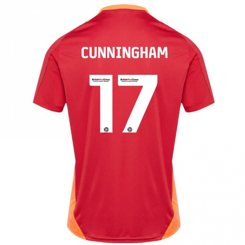 נשים כדורגל Zoe Cunningham #17 כחול אוף לבן הרחק ג'רזי 2024/25