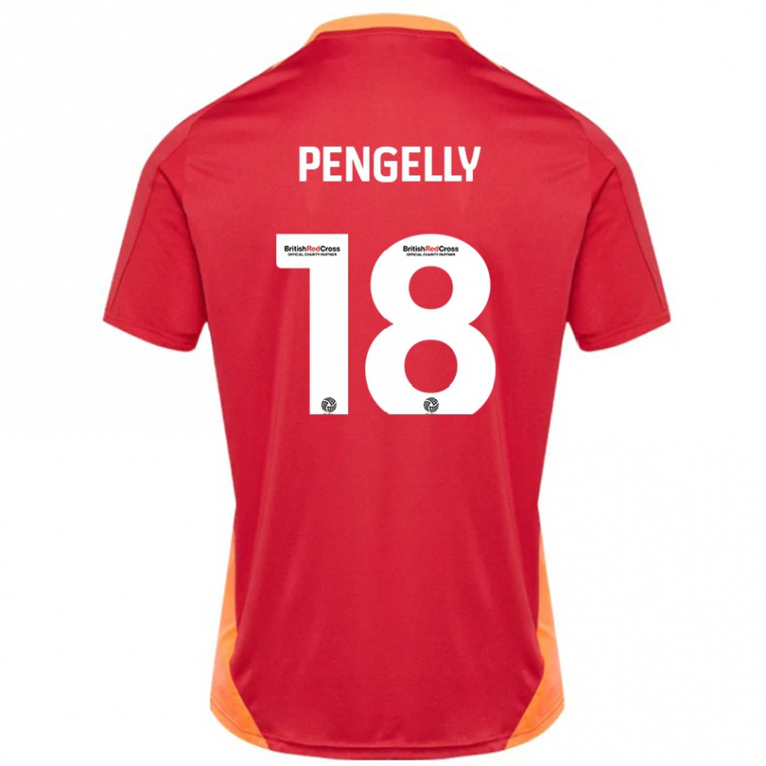 נשים כדורגל Connie Pengelly #18 כחול אוף לבן הרחק ג'רזי 2024/25