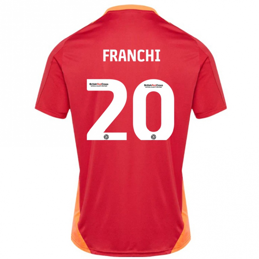 נשים כדורגל Matilda Franchi #20 כחול אוף לבן הרחק ג'רזי 2024/25