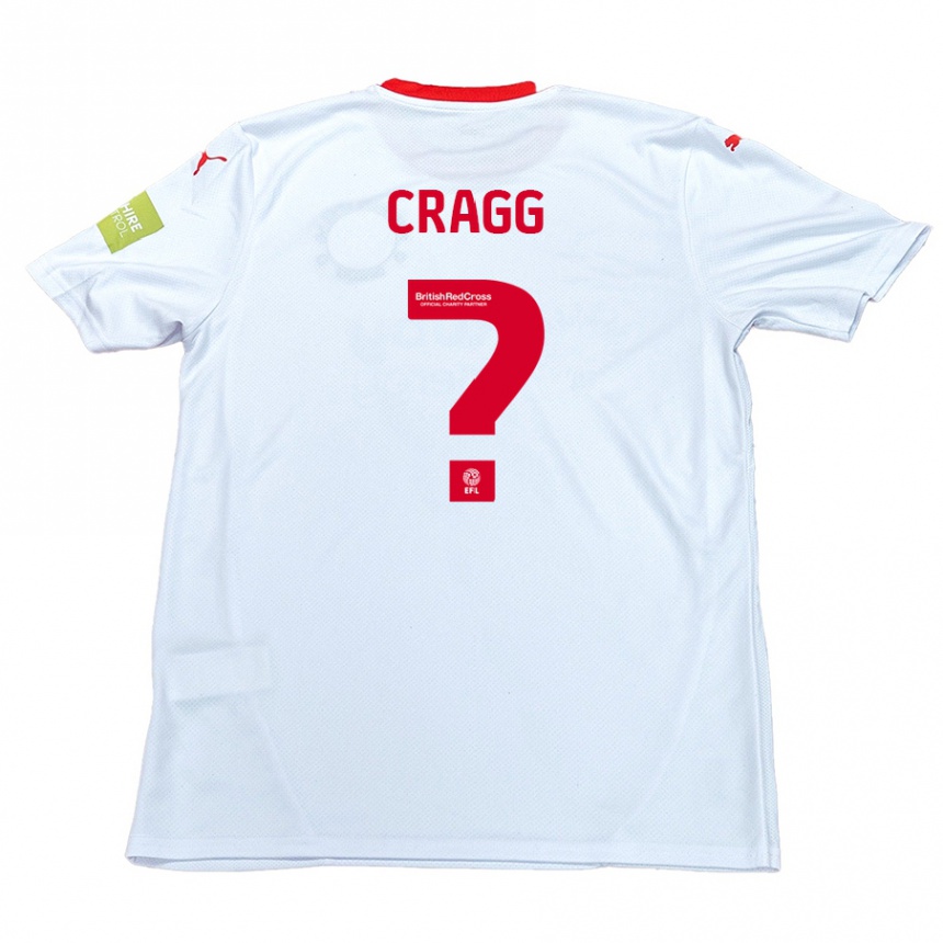 נשים כדורגל Rio Cragg #0 לָבָן הרחק ג'רזי 2024/25