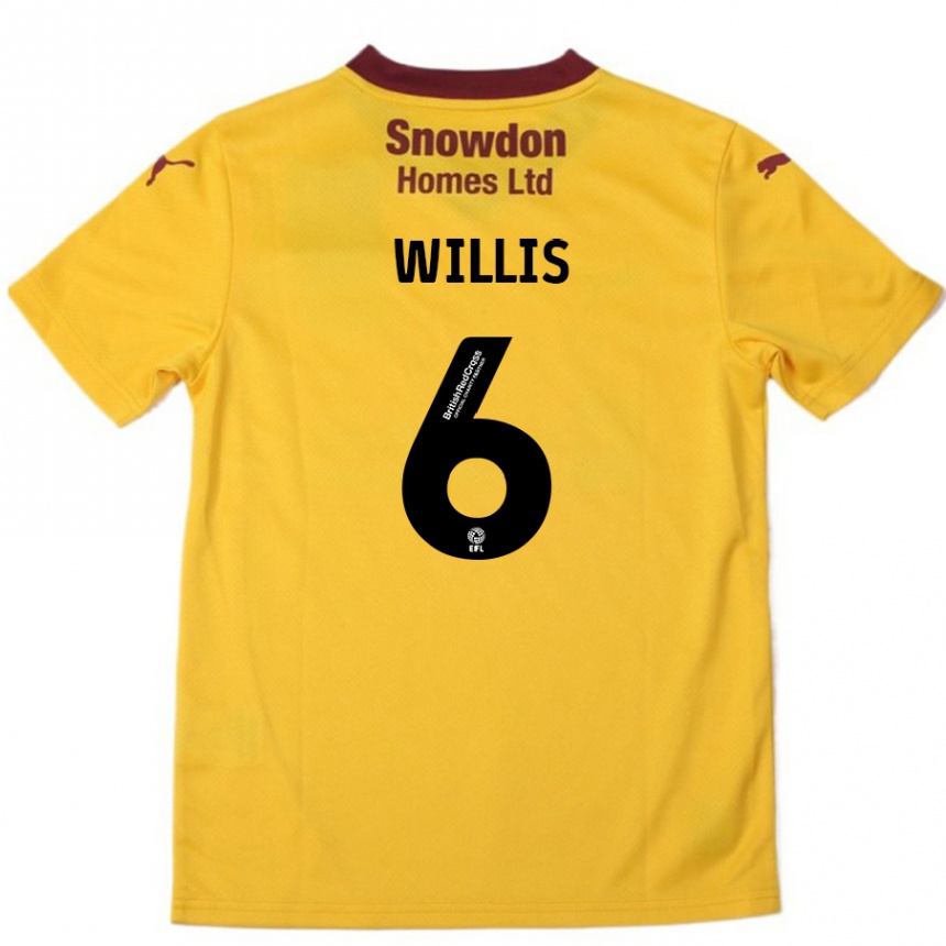 נשים כדורגל Jordan Willis #6 כתום בורדו הרחק ג'רזי 2024/25