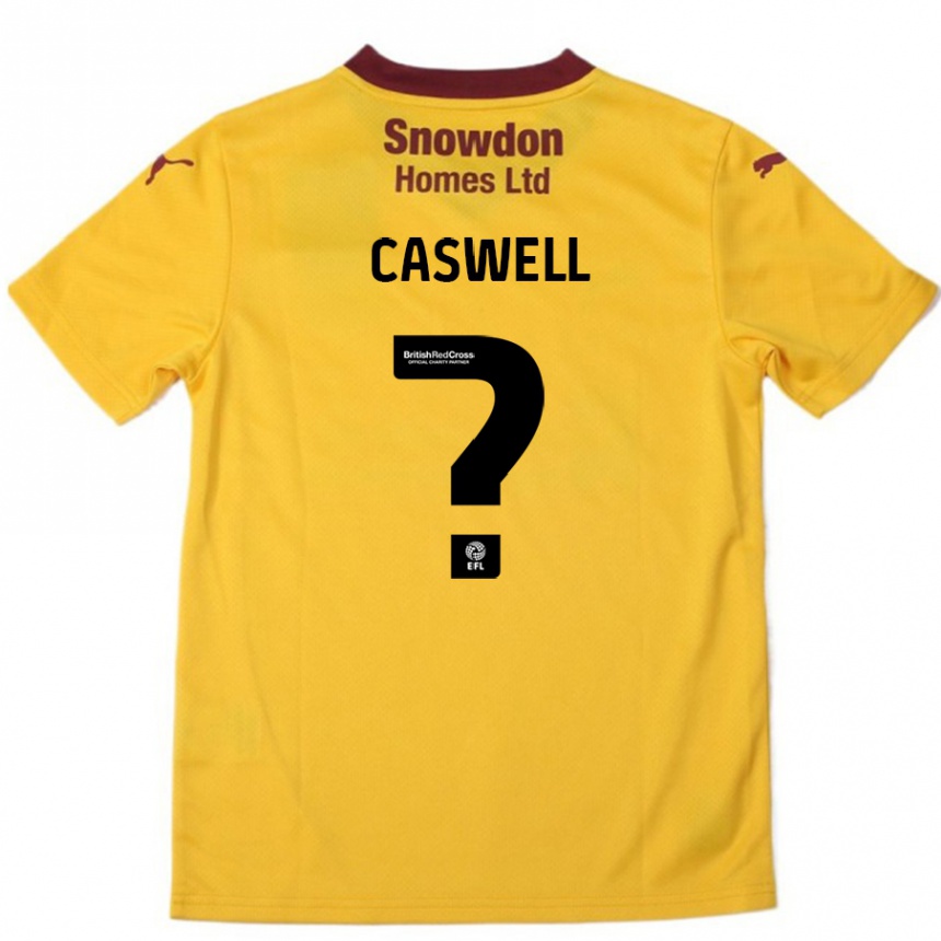 נשים כדורגל Jordan Caswell #0 כתום בורדו הרחק ג'רזי 2024/25