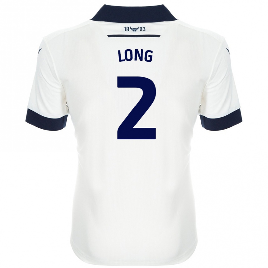 נשים כדורגל Sam Long #2 כחול נייבי לבן הרחק ג'רזי 2024/25