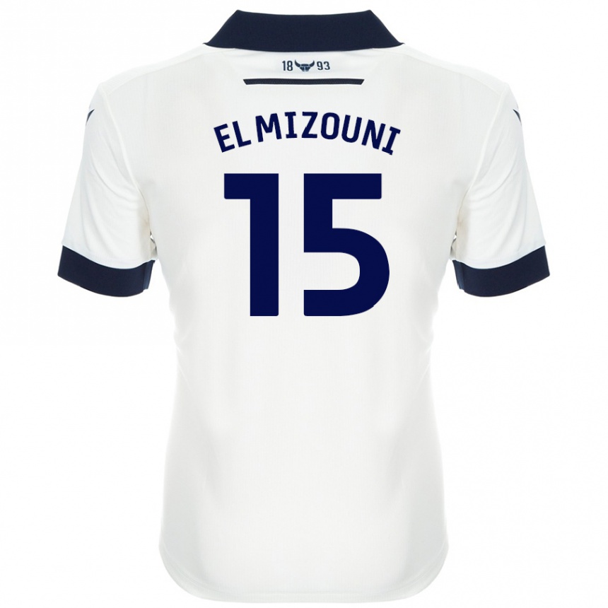 נשים כדורגל Idris El Mizouni #15 כחול נייבי לבן הרחק ג'רזי 2024/25
