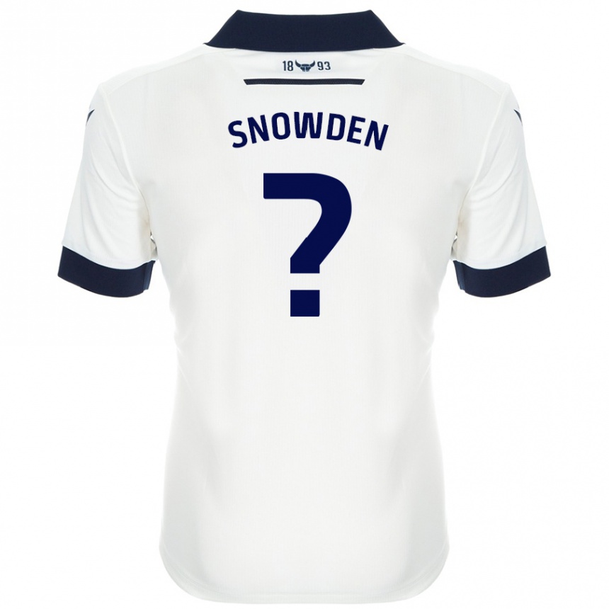 נשים כדורגל Leo Snowden #0 כחול נייבי לבן הרחק ג'רזי 2024/25