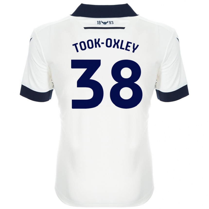 נשים כדורגל Zaide Took-Oxley #38 כחול נייבי לבן הרחק ג'רזי 2024/25