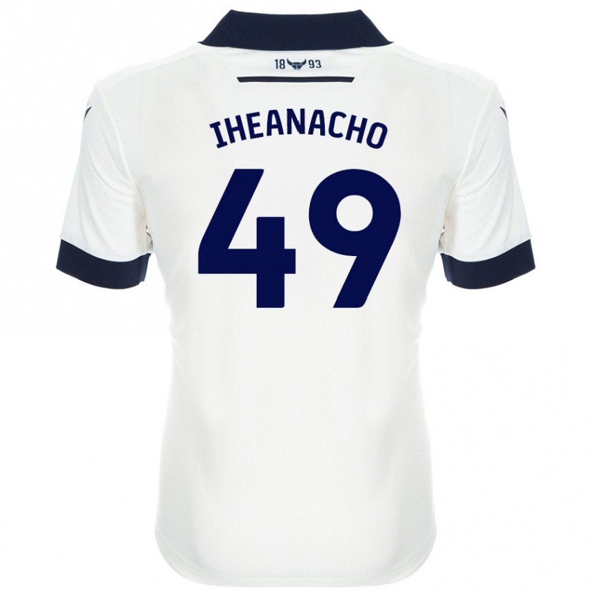 נשים כדורגל Josh Iheanacho #49 כחול נייבי לבן הרחק ג'רזי 2024/25