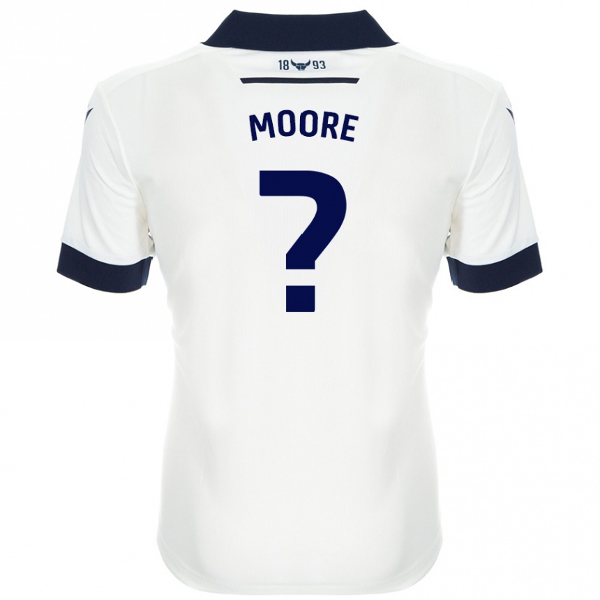 נשים כדורגל Brogan Moore #0 כחול נייבי לבן הרחק ג'רזי 2024/25