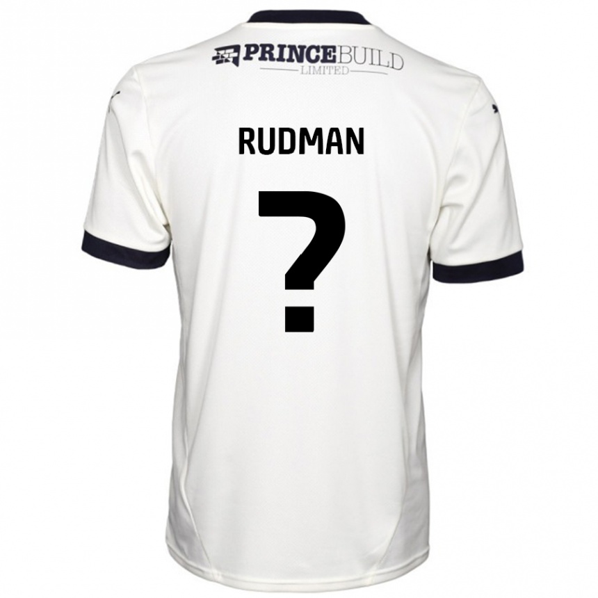 נשים כדורגל Nathan Rudman #0 לבן שחור הרחק ג'רזי 2024/25