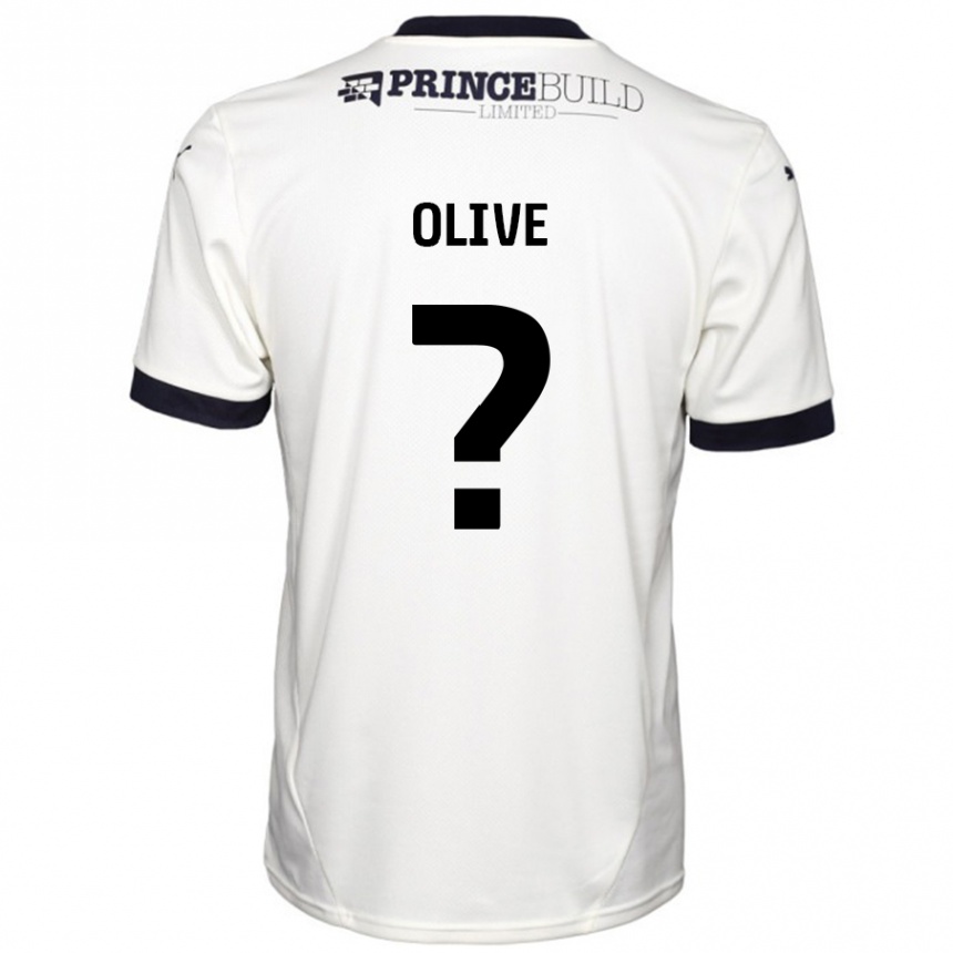 נשים כדורגל Daniel Olive #0 לבן שחור הרחק ג'רזי 2024/25