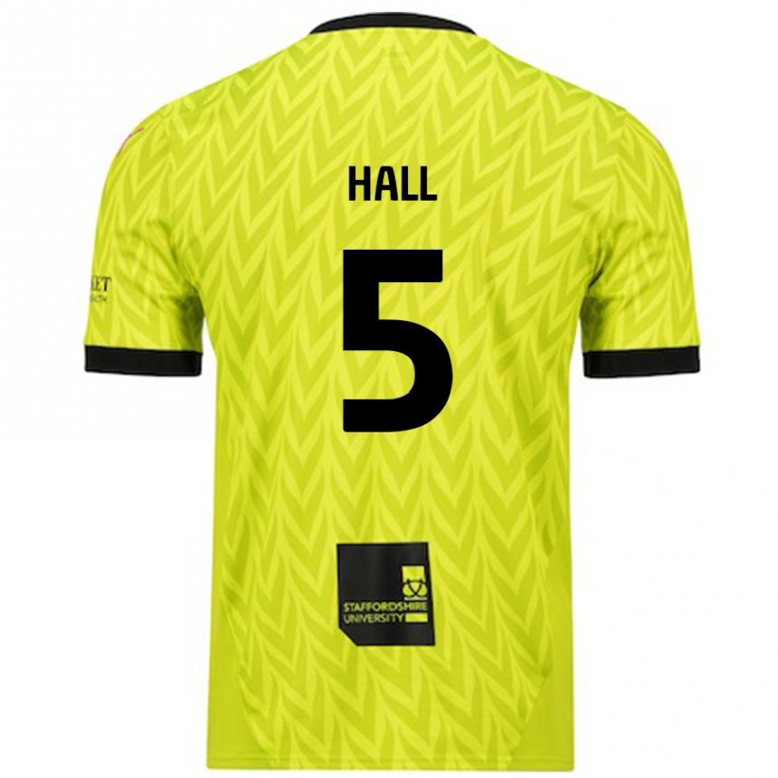 נשים כדורגל Connor Hall #5 ירוק פלורסנט הרחק ג'רזי 2024/25