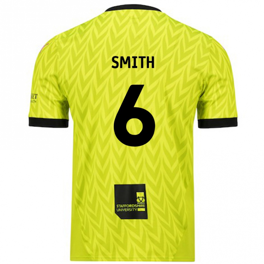 נשים כדורגל Nathan Smith #6 ירוק פלורסנט הרחק ג'רזי 2024/25