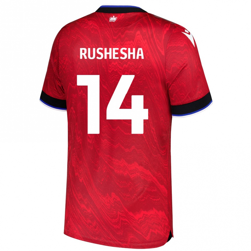 נשים כדורגל Tivonge Rushesha #14 אדום שחור הרחק ג'רזי 2024/25