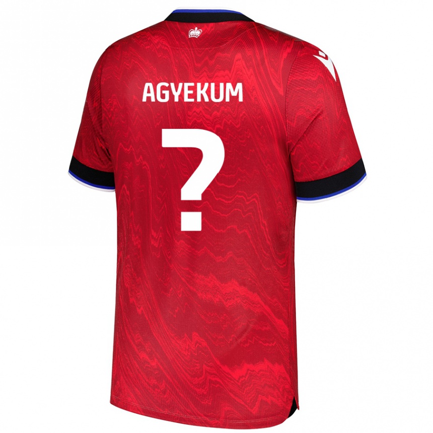 נשים כדורגל Henry Agyekum #0 אדום שחור הרחק ג'רזי 2024/25