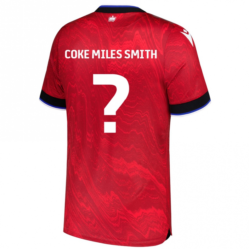 נשים כדורגל Kiyan Coke Miles Smith #0 אדום שחור הרחק ג'רזי 2024/25