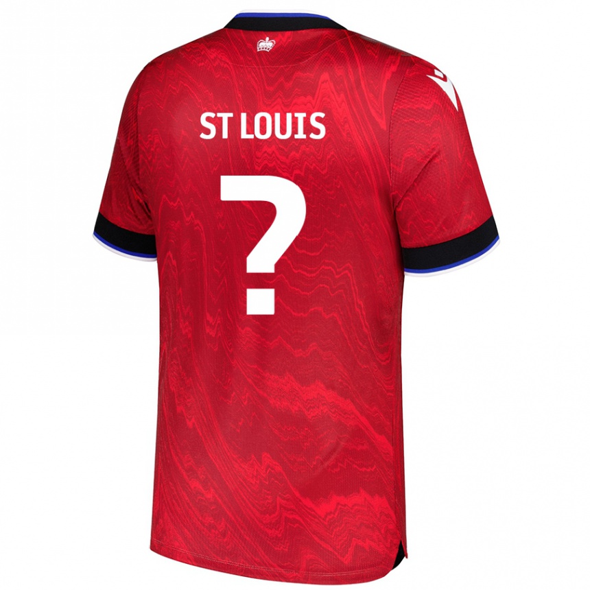 נשים כדורגל T'shay St Louis #0 אדום שחור הרחק ג'רזי 2024/25