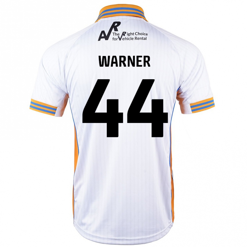 נשים כדורגל James Warner #44 לָבָן הרחק ג'רזי 2024/25