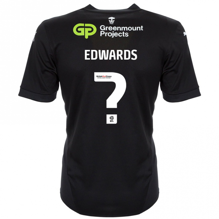 נשים כדורגל Christy Edwards #0 שָׁחוֹר הרחק ג'רזי 2024/25
