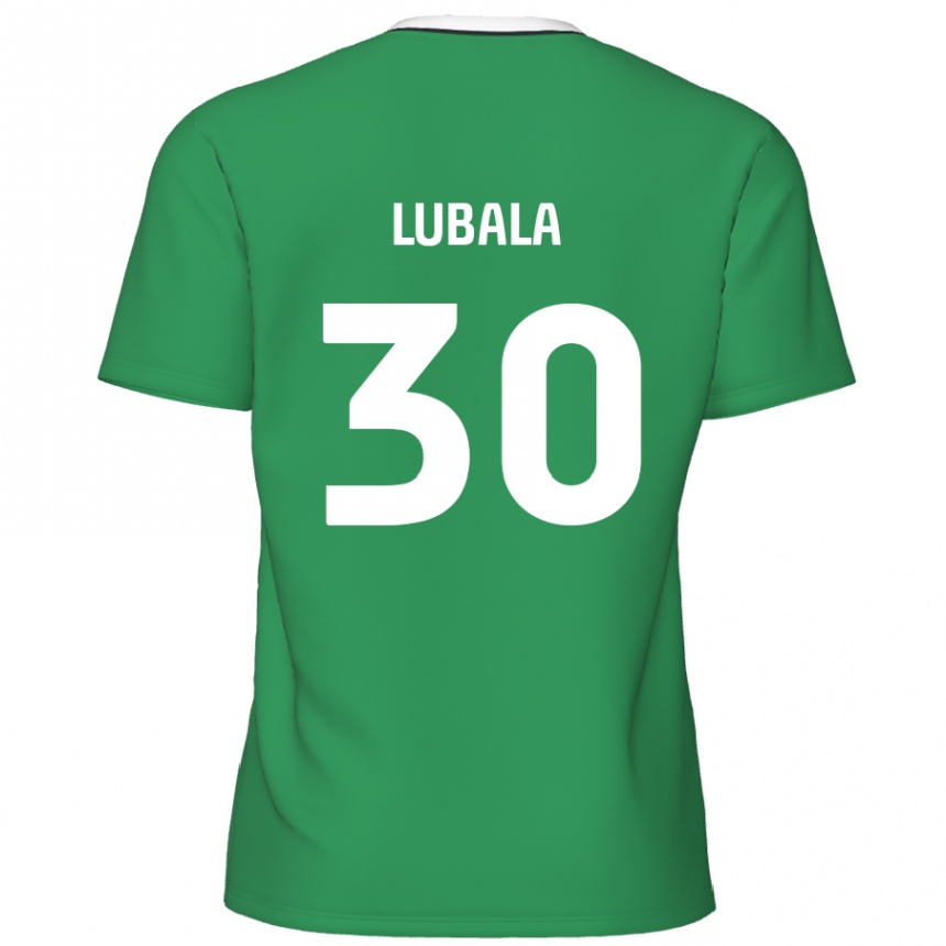 נשים כדורגל Bez Lubala #30 פסים ירוקים לבנים הרחק ג'רזי 2024/25
