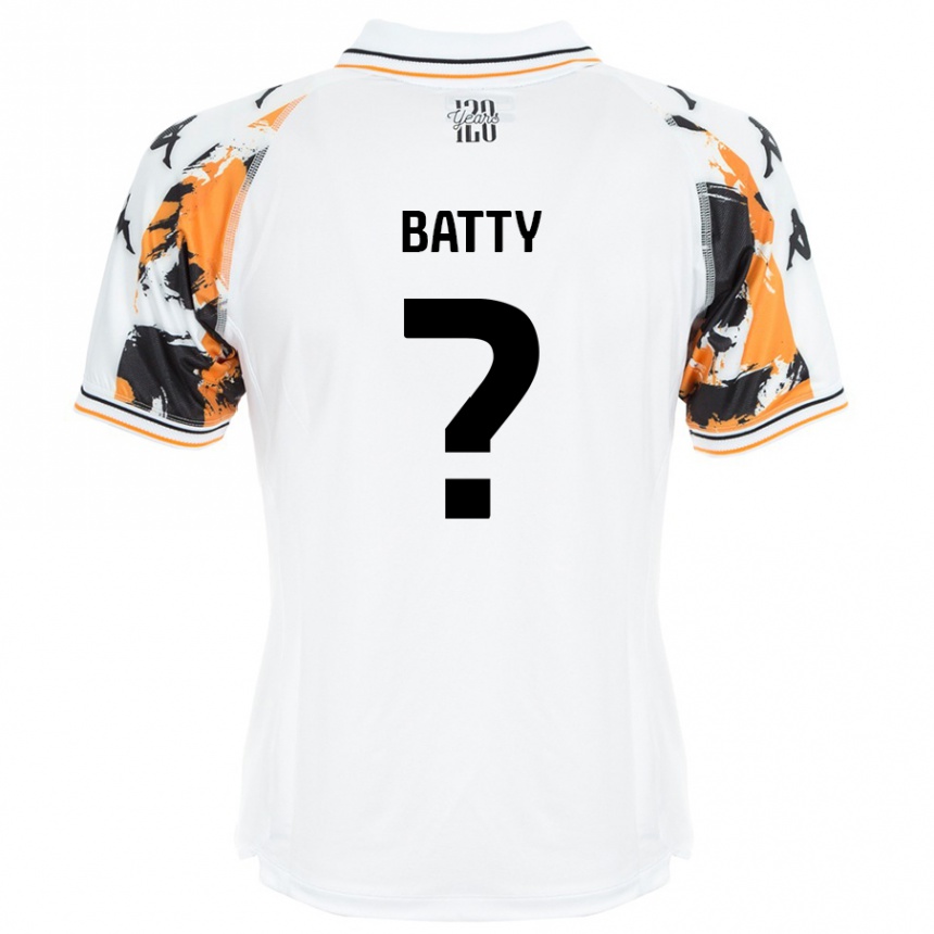 נשים כדורגל Joe Batty #0 לָבָן הרחק ג'רזי 2024/25