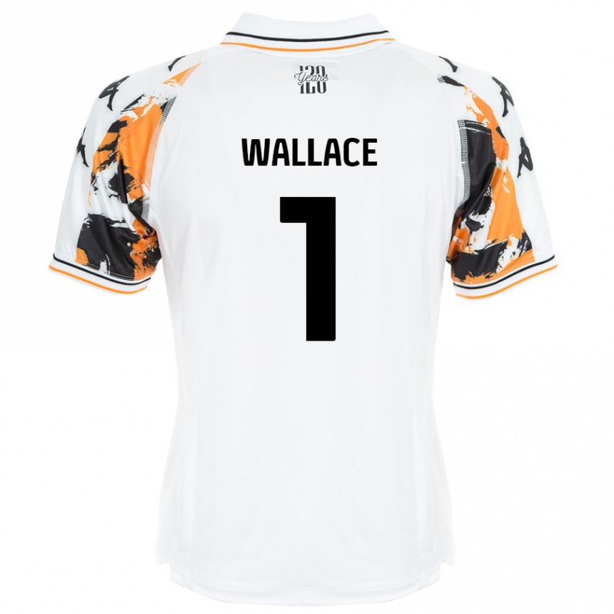 נשים כדורגל Abbi Wallace #1 לָבָן הרחק ג'רזי 2024/25
