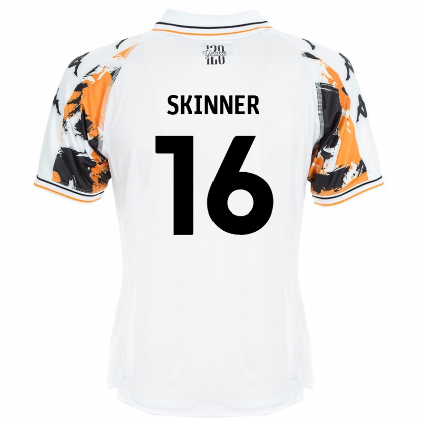 נשים כדורגל Harley Skinner #16 לָבָן הרחק ג'רזי 2024/25