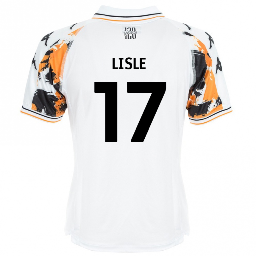 נשים כדורגל Mary Lisle #17 לָבָן הרחק ג'רזי 2024/25