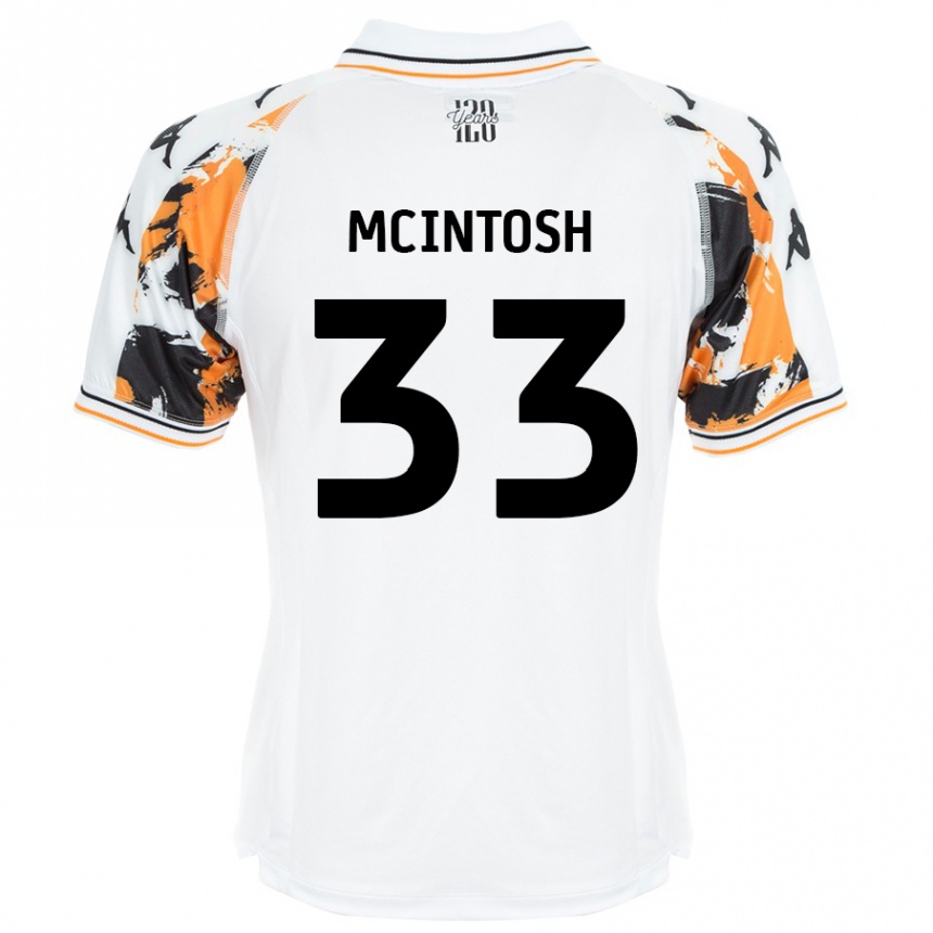 נשים כדורגל Lucy Mcintosh #33 לָבָן הרחק ג'רזי 2024/25