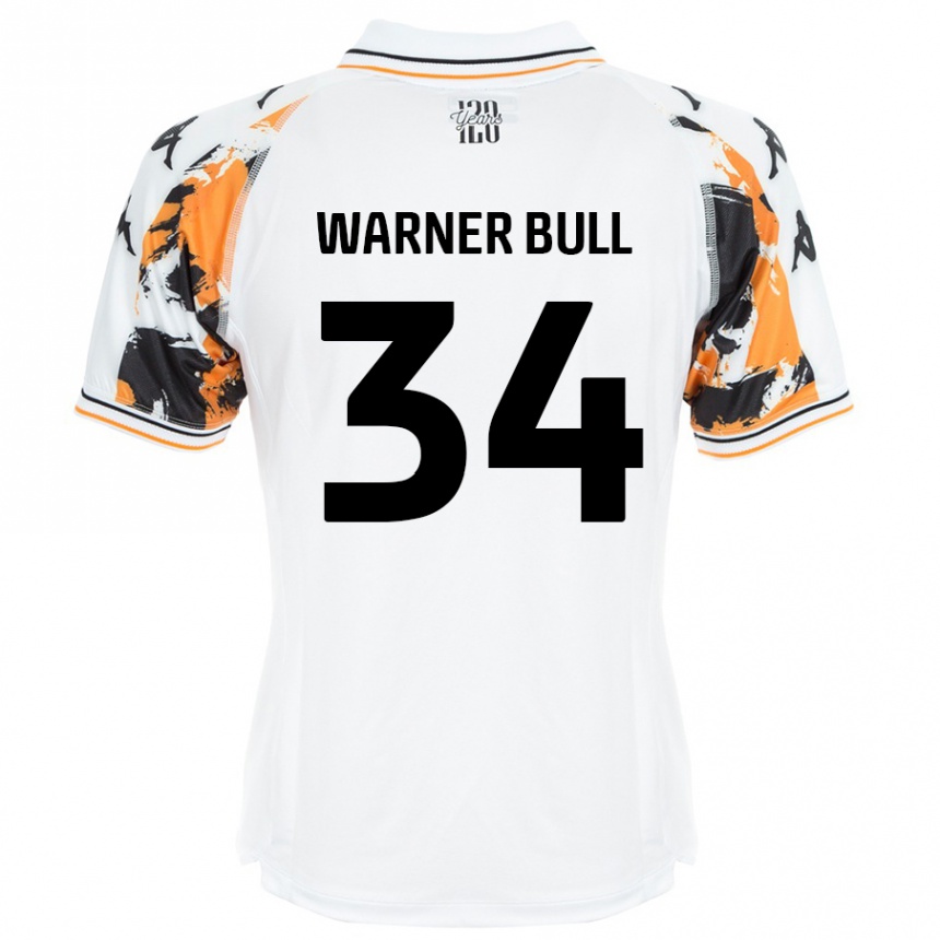נשים כדורגל Lucy Warner-Bull #34 לָבָן הרחק ג'רזי 2024/25
