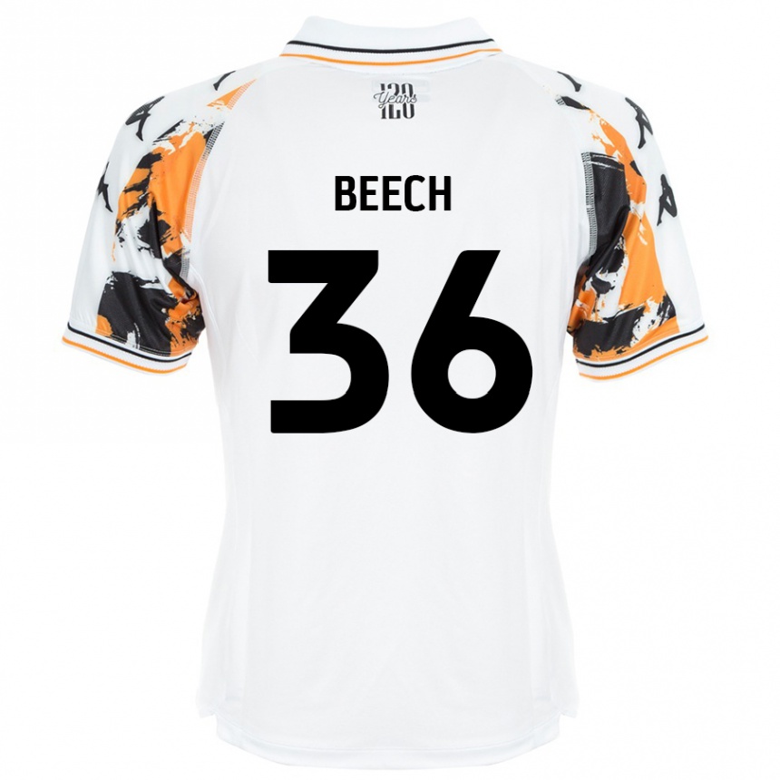 נשים כדורגל Amy Beech #36 לָבָן הרחק ג'רזי 2024/25