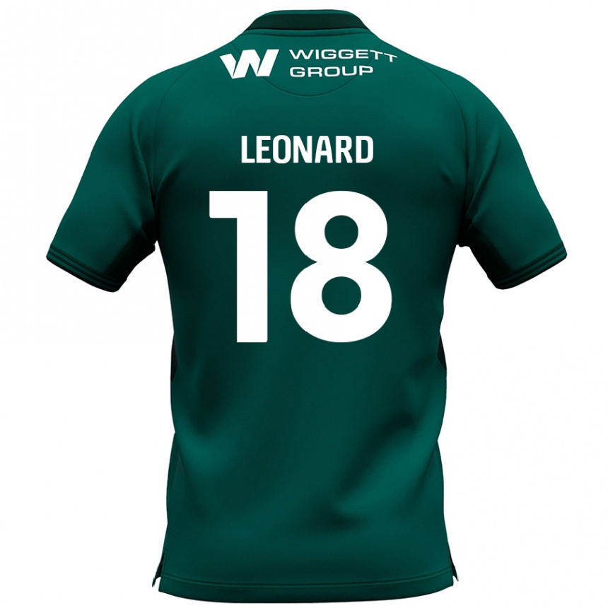 נשים כדורגל Ryan Leonard #18 יָרוֹק הרחק ג'רזי 2024/25