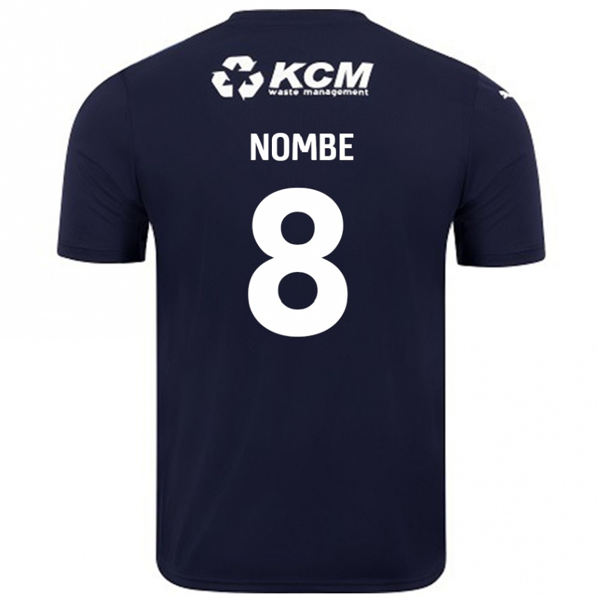נשים כדורגל Sam Nombe #8 כָּחוֹל כֵּהֶה הרחק ג'רזי 2024/25