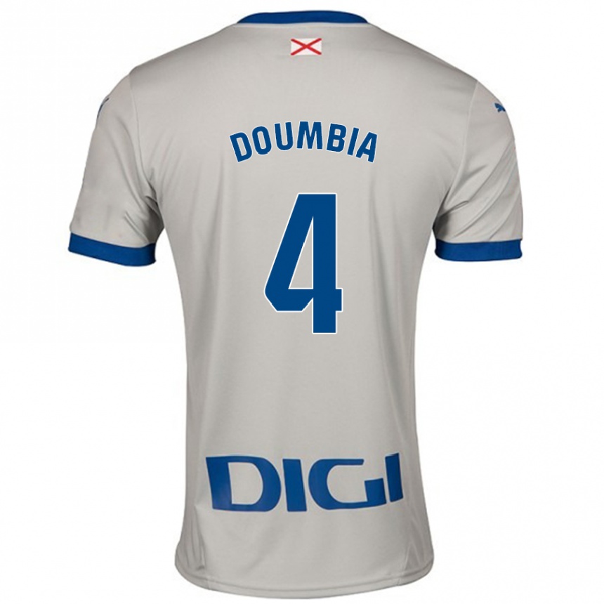 נשים כדורגל Daouda Doumbia #4 אפור בהיר הרחק ג'רזי 2024/25