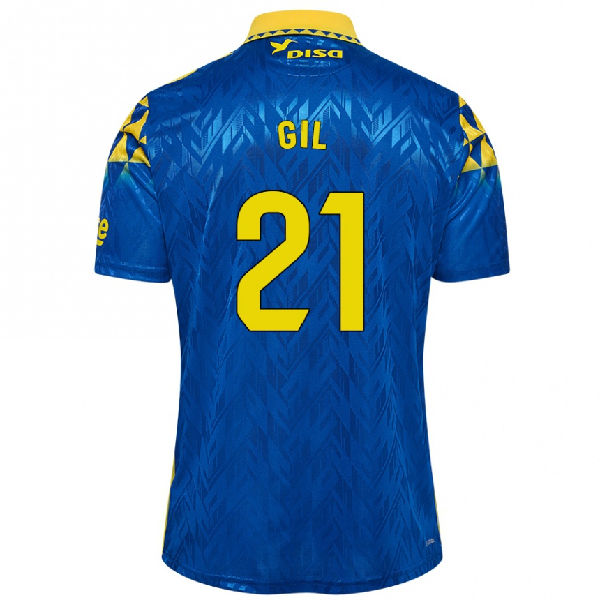 נשים כדורגל Iván Gil #21 כחול צהוב הרחק ג'רזי 2024/25