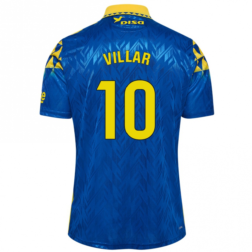 נשים כדורגל Andy Villar #10 כחול צהוב הרחק ג'רזי 2024/25