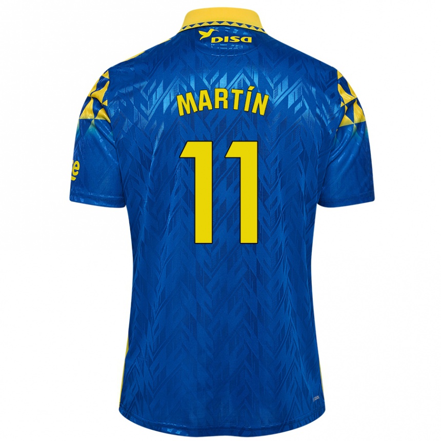 נשים כדורגל Diego Martín #11 כחול צהוב הרחק ג'רזי 2024/25