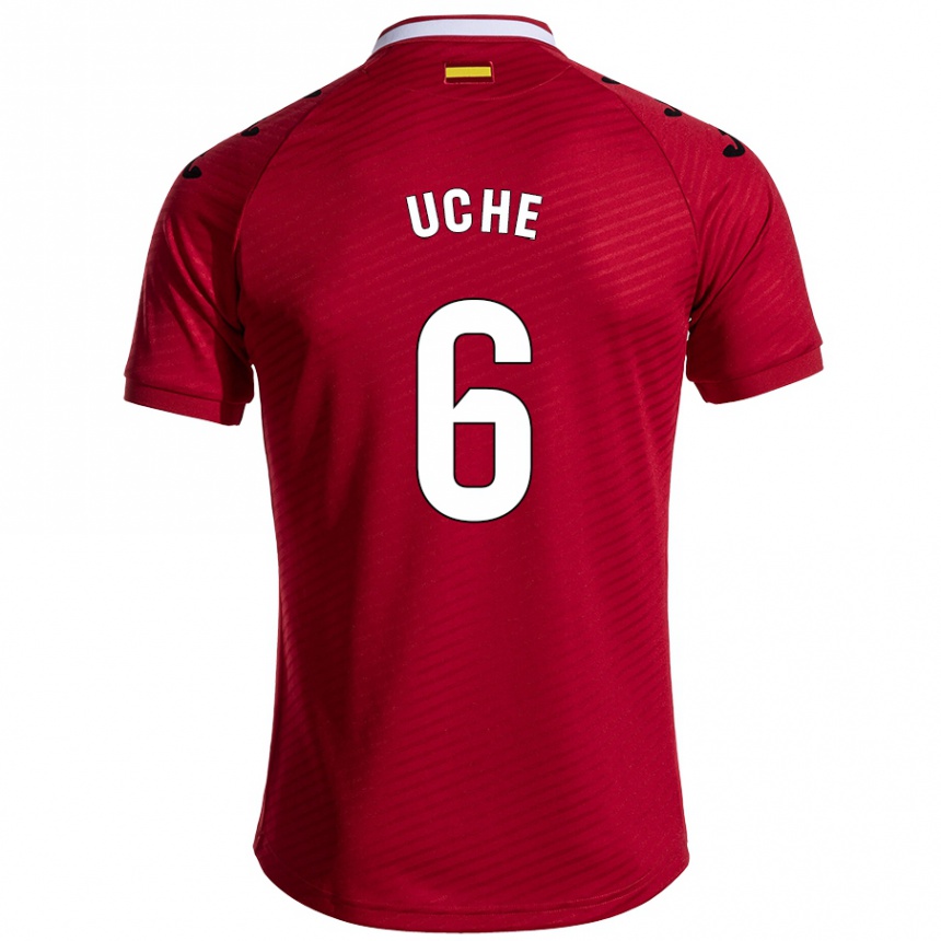 נשים כדורגל Chrisantus Uche #6 אדום כהה הרחק ג'רזי 2024/25