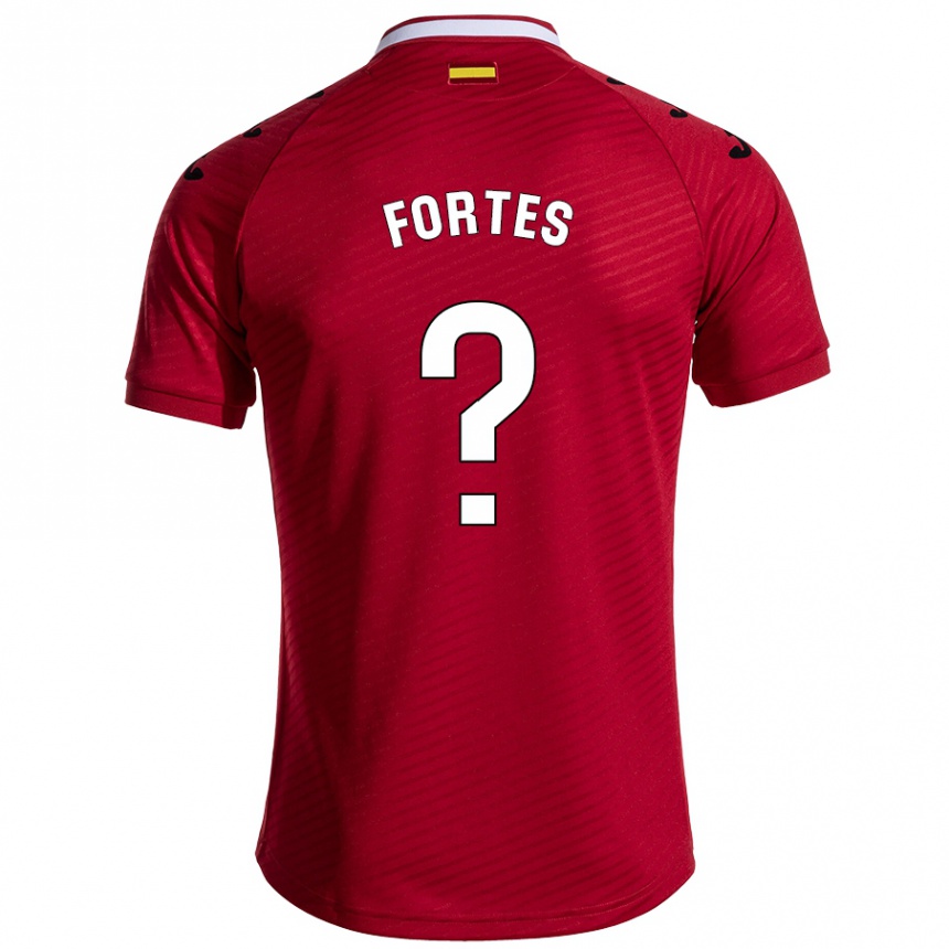 נשים כדורגל Joel Fortes #0 אדום כהה הרחק ג'רזי 2024/25