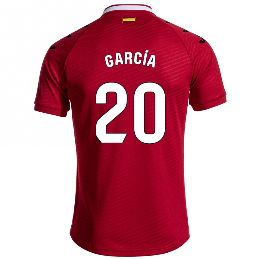 נשים כדורגל Álex García #20 אדום כהה הרחק ג'רזי 2024/25