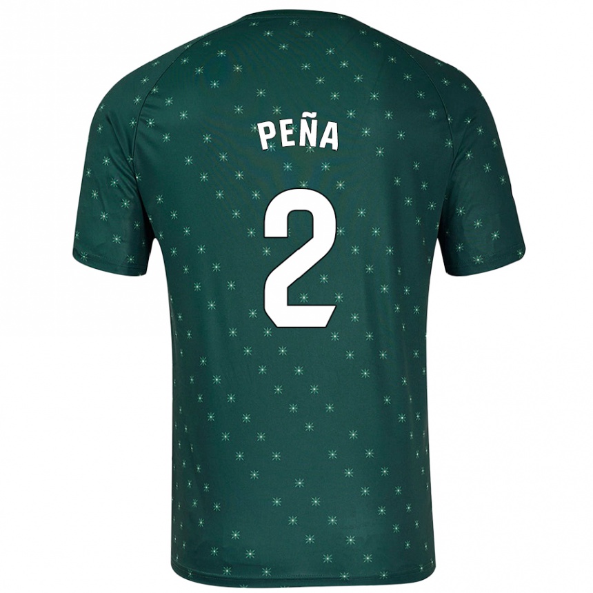 נשים כדורגל Miguel Peña #2 ירוק כהה הרחק ג'רזי 2024/25