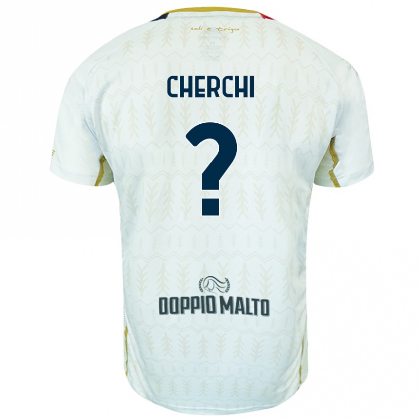 נשים כדורגל Filippo Cherchi #0 לָבָן הרחק ג'רזי 2024/25