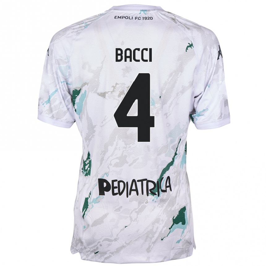נשים כדורגל Jacopo Bacci #4 אָפוֹר הרחק ג'רזי 2024/25