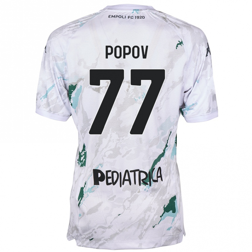 נשים כדורגל Bogdan Popov #77 אָפוֹר הרחק ג'רזי 2024/25