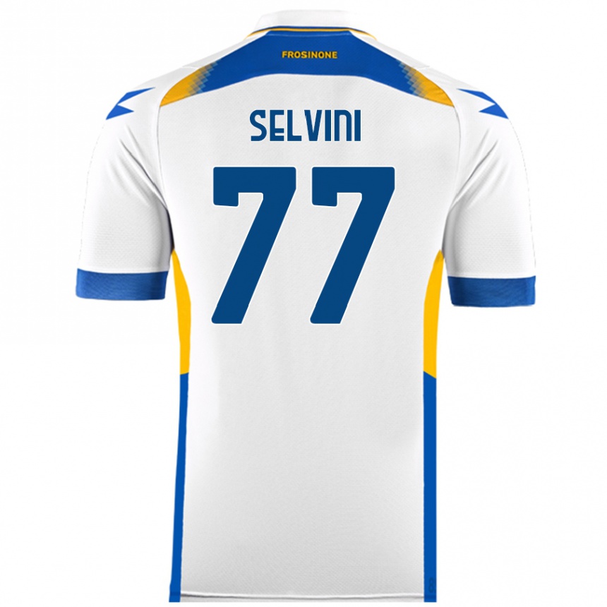 נשים כדורגל Alessandro Selvini #77 לָבָן הרחק ג'רזי 2024/25