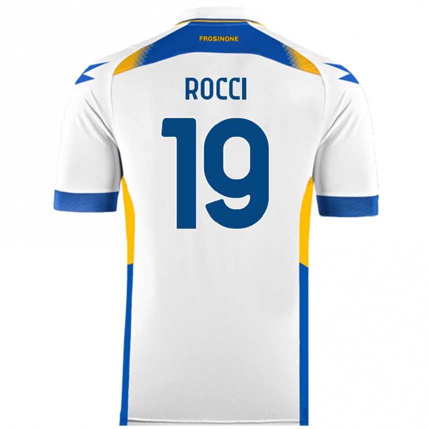 נשים כדורגל Valerio Rocci #19 לָבָן הרחק ג'רזי 2024/25