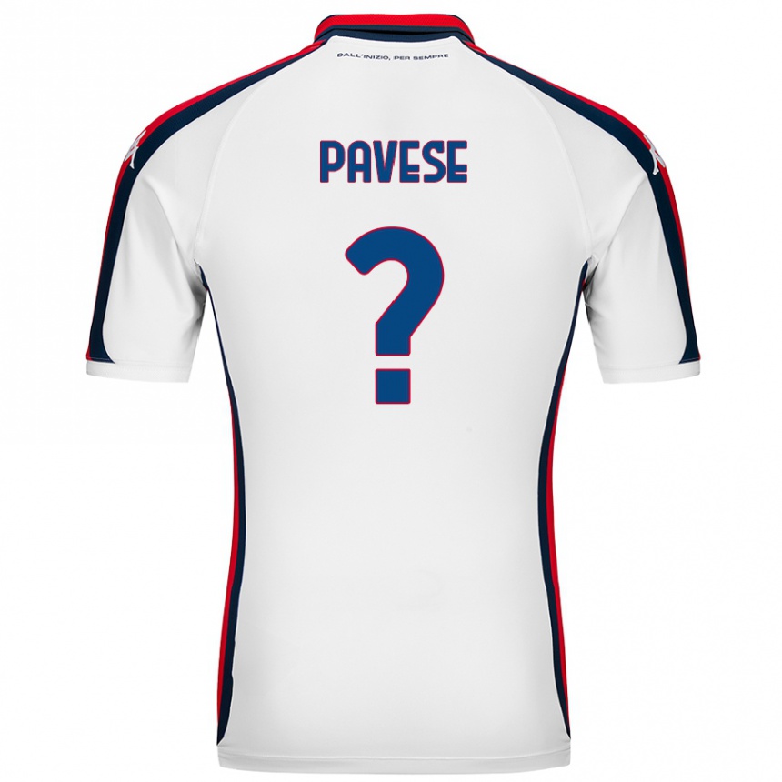 נשים כדורגל Andrea Pavese #0 לָבָן הרחק ג'רזי 2024/25