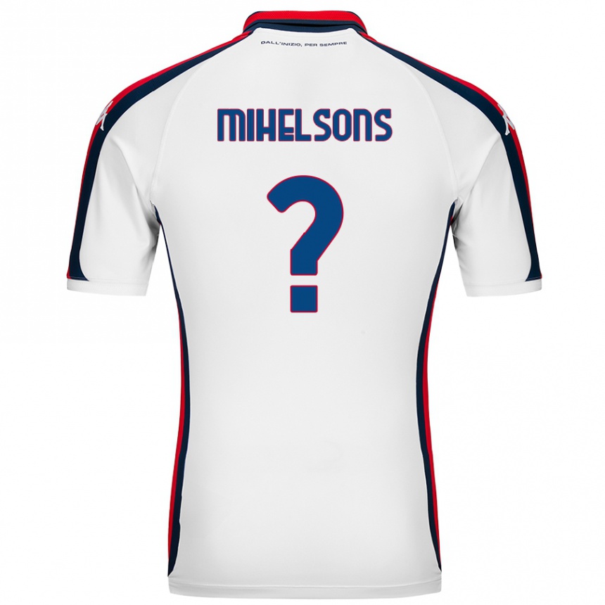 נשים כדורגל Rendijs Mihelsons #0 לָבָן הרחק ג'רזי 2024/25