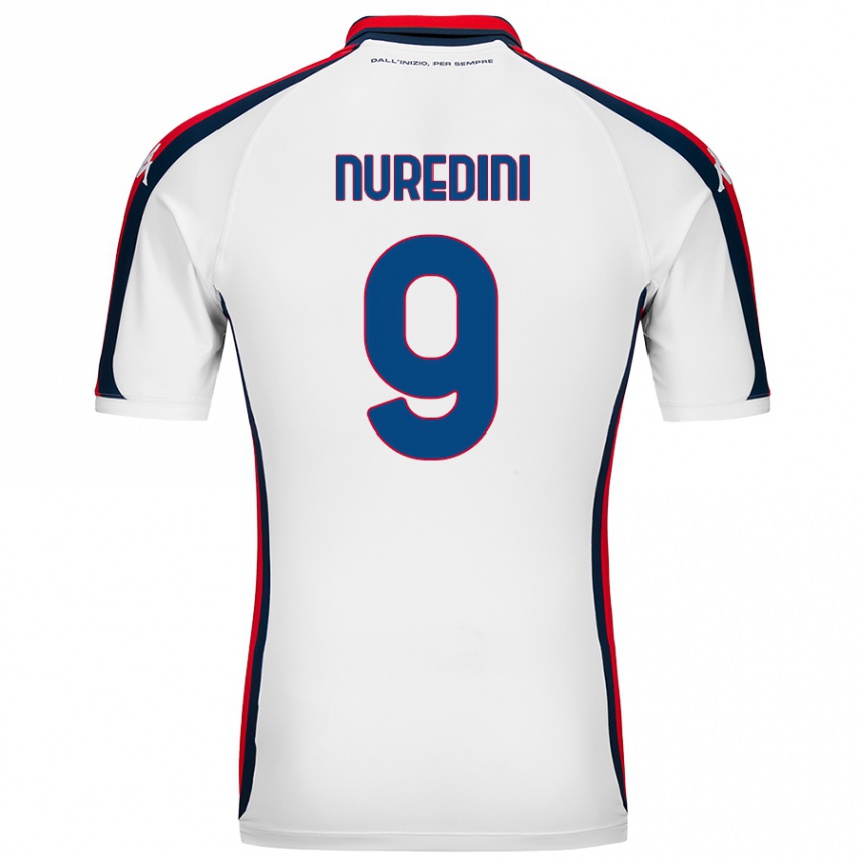 נשים כדורגל Joi Nuredini #9 לָבָן הרחק ג'רזי 2024/25
