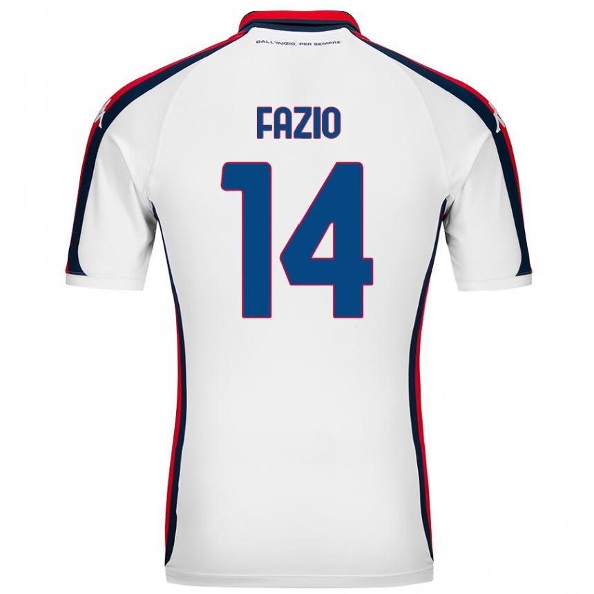 נשים כדורגל Tommaso Fazio #14 לָבָן הרחק ג'רזי 2024/25
